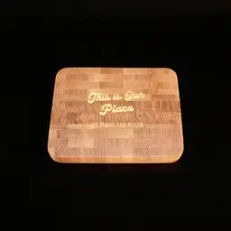 This is Our Place We Make the Rules 24k Inlay End Grain Cutting Board