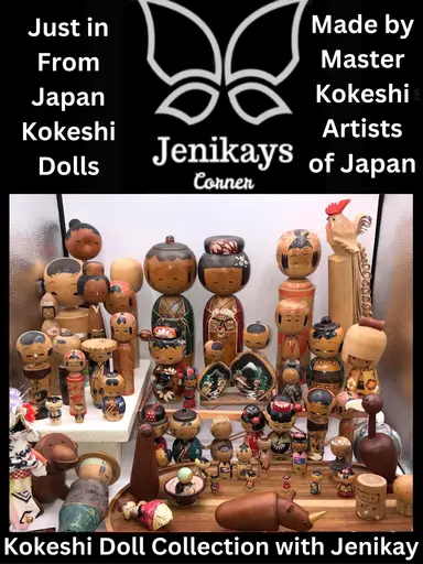 Vintage Kokeshi Doll Collection W/Jenikay On niknax.net