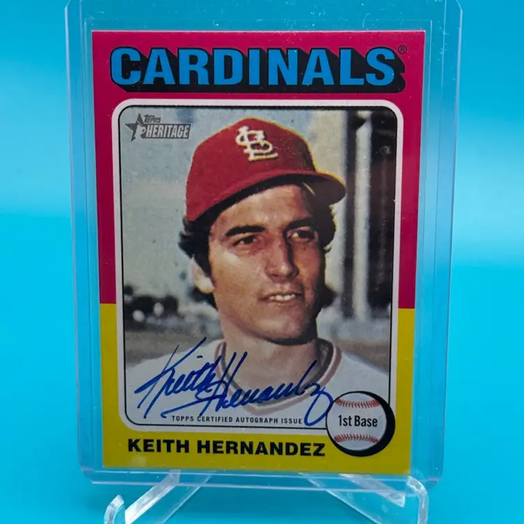 2024 Topps Heritage Keith Hernandez Real One Blue Ink Auto St. Louis Cardinals