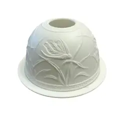 2 Piece Bisque Porcelain Lithopane Fairy Lamp 3 1/2” X 5”