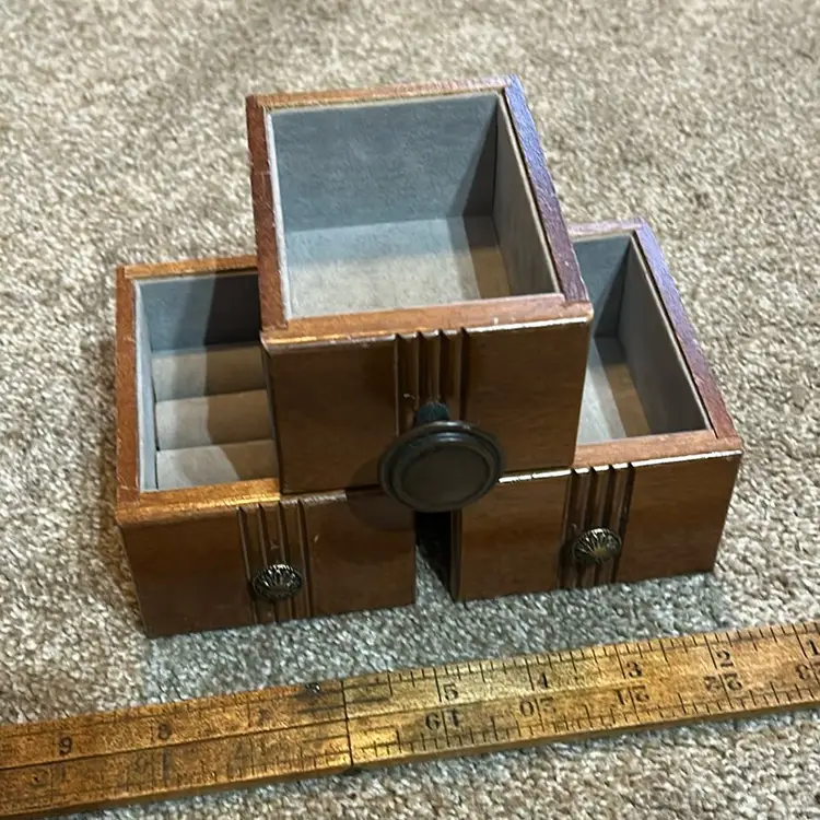 Set Of 3 Small Jewelry Drawer Storage Boxes Container