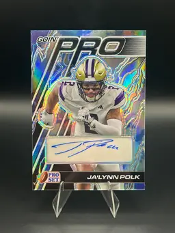 2024 Leaf Metal Ja’lynn Polk Goin’ Pro Blue 1/1 Auto RC New England Patriots