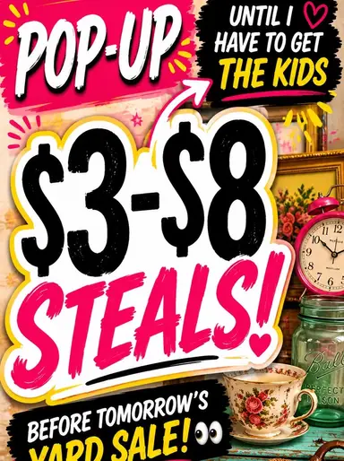 🎉Pre-Yard Sale Frenzy - $3-8SB!🎉