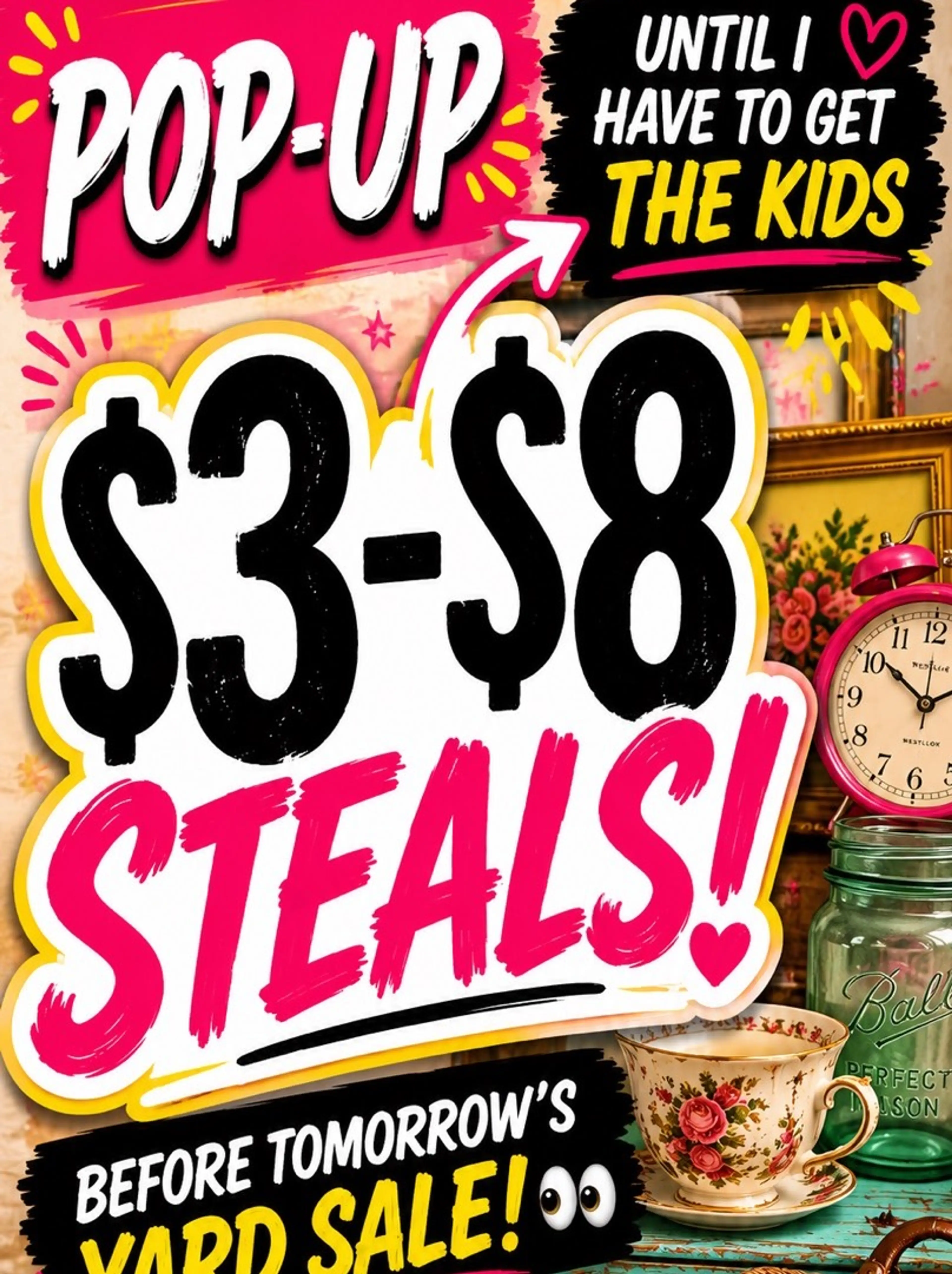 🎉Pre-Yard Sale Frenzy - $3-8SB!🎉