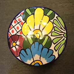 Talavera Mexico Handmade Pottery Trinket Box