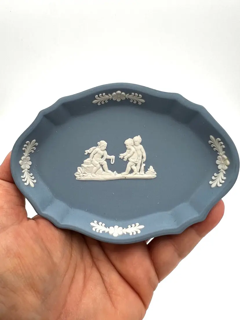 038. Wedgwood Pale Blue Jasperware Small Trinket Dish
