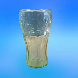 Vintage Libby Coca Cola Green Glasses Small Set Of 2