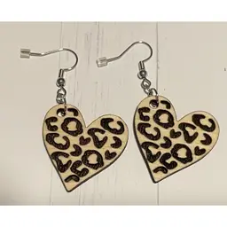 Leopard Heart Earrings