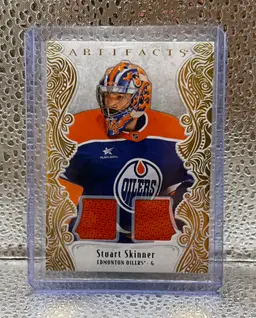 Stuart Skinner - 2025-26 Artifacts Hockey - Gold Materials - Edmonton Oilers