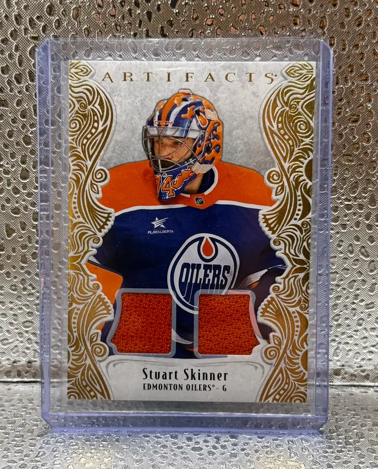 Stuart Skinner - 2025-26 Artifacts Hockey - Gold Materials - Edmonton Oilers