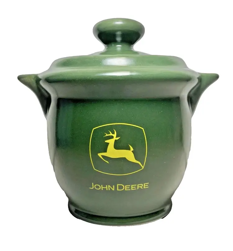 John Deere Ceramic Jar With Lid - Officially Licensed - For Sugar, Treats, Candy