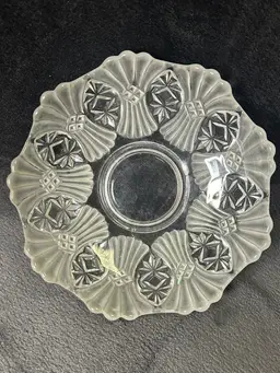 Vintage  ROBINSON GLASS EAPG  Vera Pattern Glass Bowl 1893