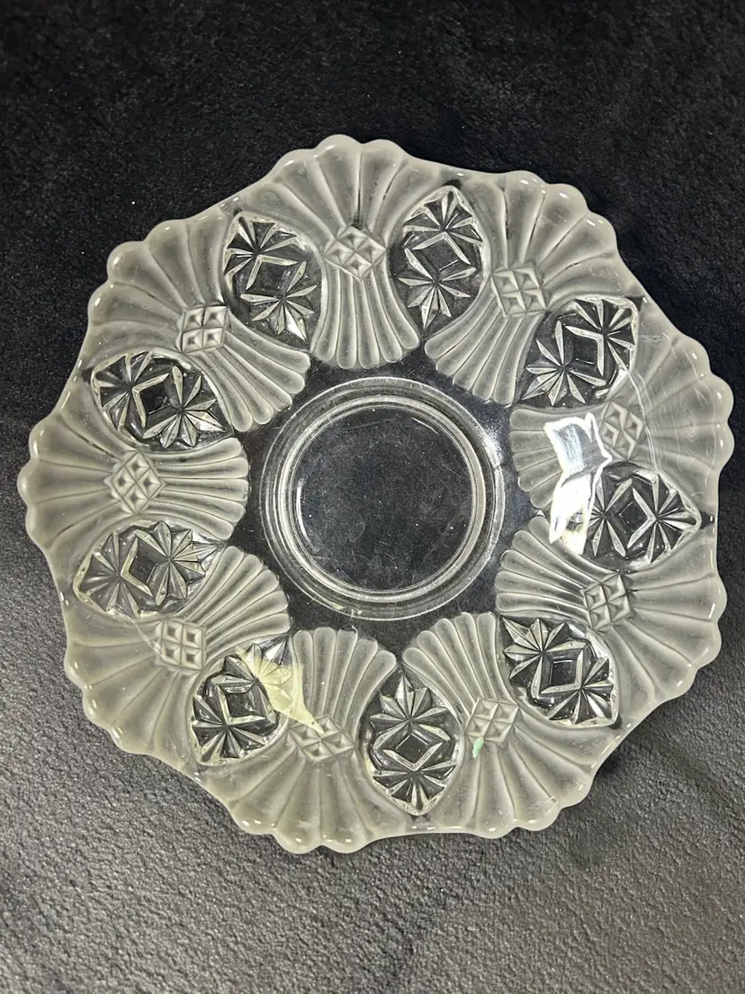 Vintage  ROBINSON GLASS EAPG  Vera Pattern Glass Bowl 1893