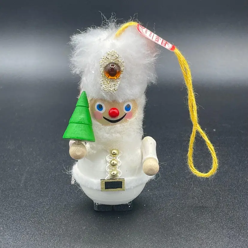 VINTAGE Steinbach Brafent Russian Wooden Santa w/ Tree Handmade in Germany