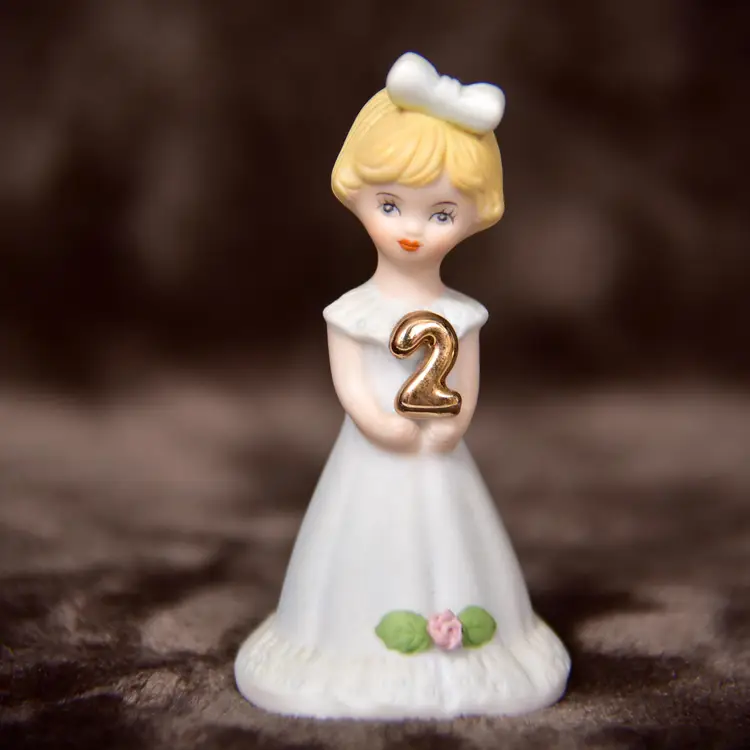 Growing Up Birthday Girls 1981 Vintage 2 Year Old Enesco Blonde