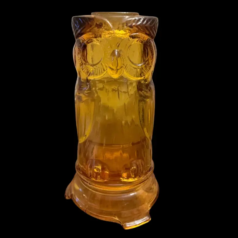 Mosser Amber Owl 2-piece Fairy Lamp 6.5” X 3.5” - READ