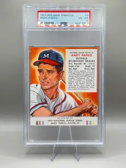 Andy Pafko • 1953 Red Man Tobacco (with Tab) PSA 4 VG-EX • Milwaukee Braves