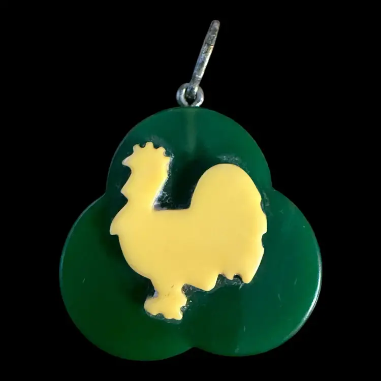 Bakelite Rooster Pendant Charm