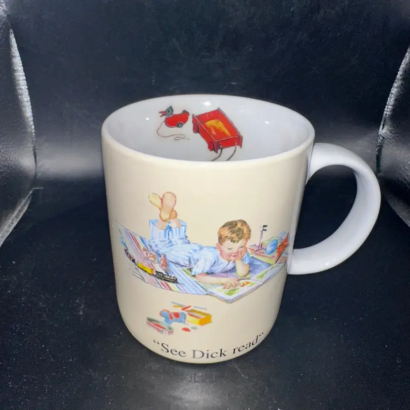 NOS Barnes & Noble Commemorative Mug #2 Coffee Cup See Dick Read Dick & Jane