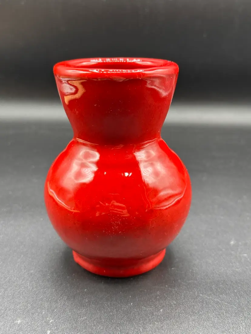 Crate & Barrel Small Red Vase