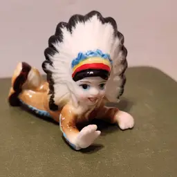 Vintage Miniature Hagen Renaker Native American Child