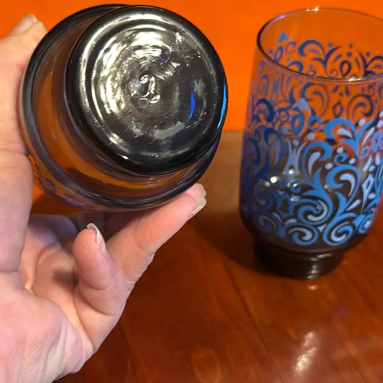 Set Of 2 Libby Smokey Blue Glasses