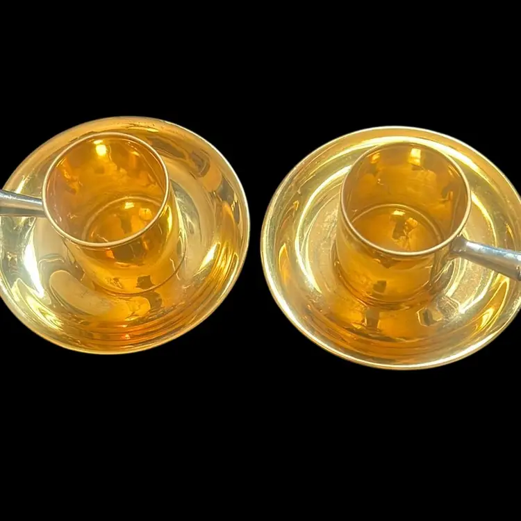 Vintage Victoria China Made in  Czechoslovakia Coffee Tea Cup and Saucers Sets - Gold Gilding    The victoria factory was founded in 1883 in karisbad by a london company