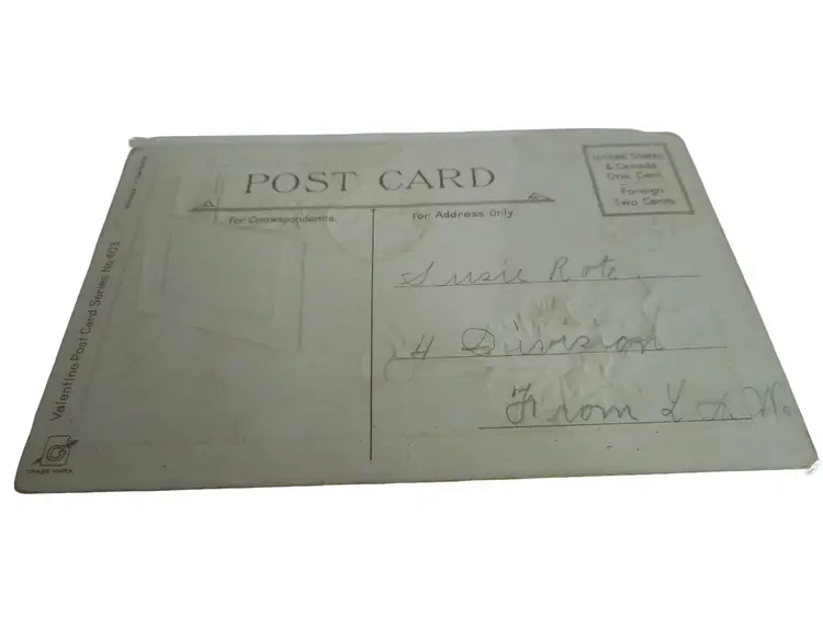 Vintage Valentine Postcard Printed Germany unposted St Valentines Day