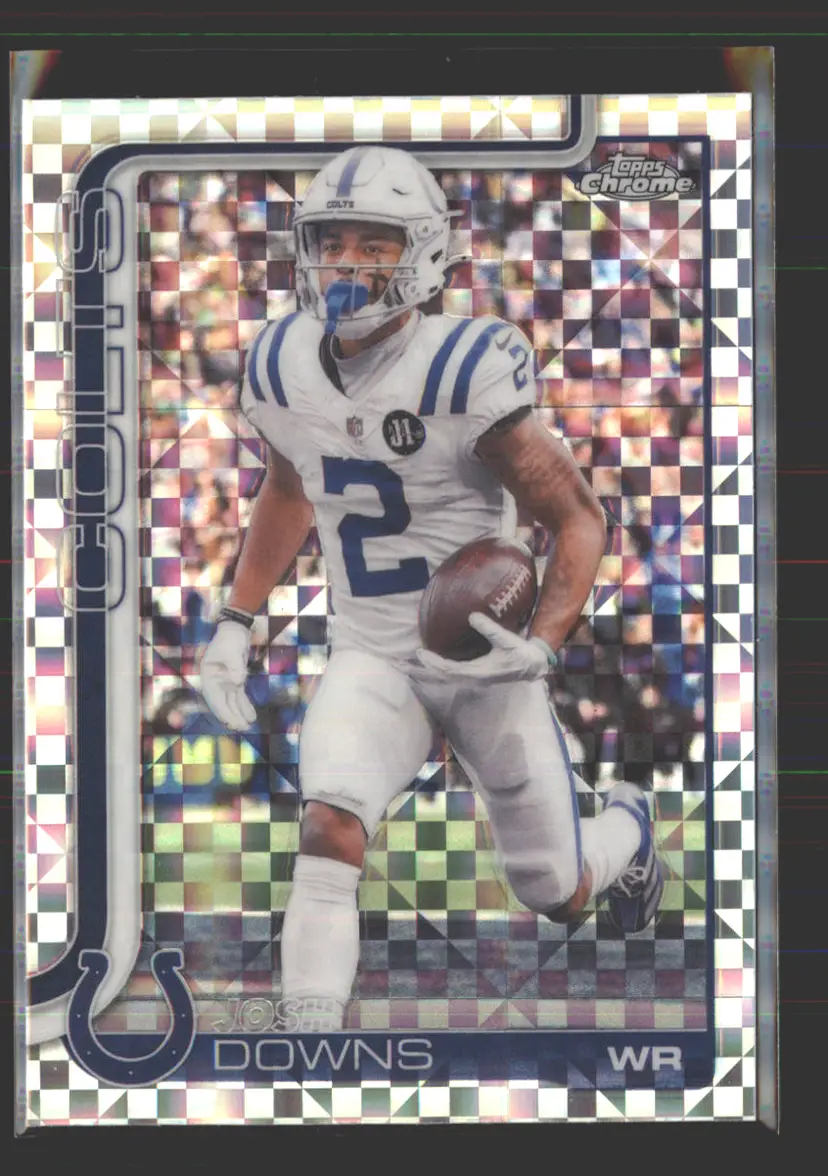 Josh Downs 2025 Topps Chrome X-Fractor #127 - (142) - Indianapolis Colts