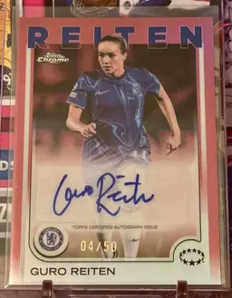 Guro Reiten 2024/25 Topps Chrome UWCL Autograph Rose Gold /50 Chelsea Norway Soccer Card