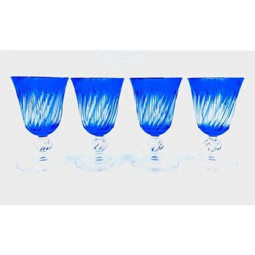 Kamay Crystal Cut To Clear  Set Of Four. Immaculate. Stunning.