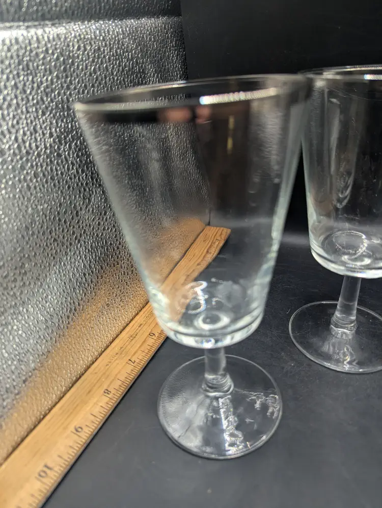 Vintage Set of 4  Water Goblets made in the 1950s by Cristal D'Arques-Durand