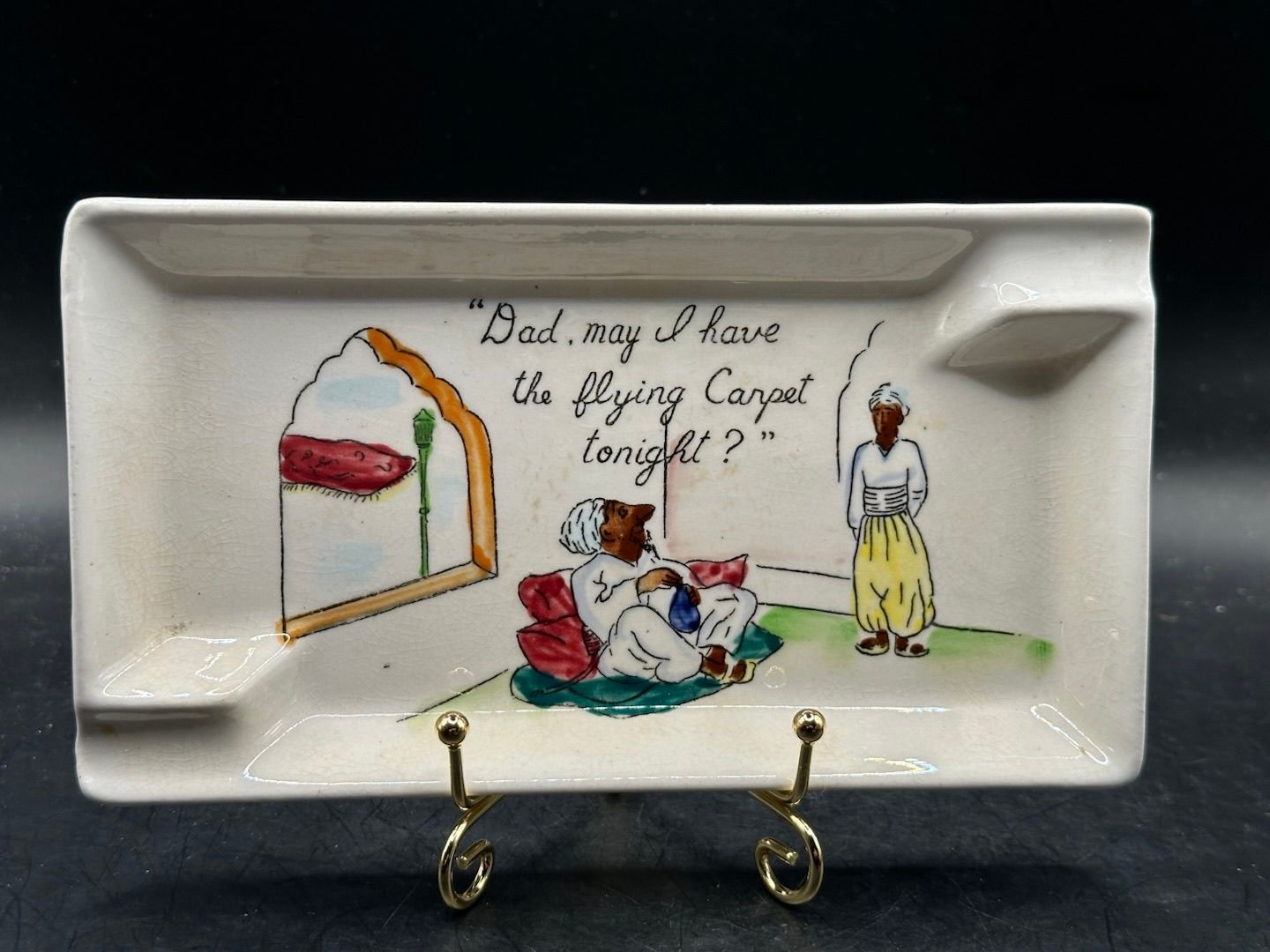 Funny Vintage Ceramic Ashtray: Mid Century 50's-60's - Made in Japan