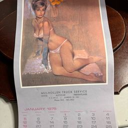 1975 Molhollen Truck Service Pin Up Calendar