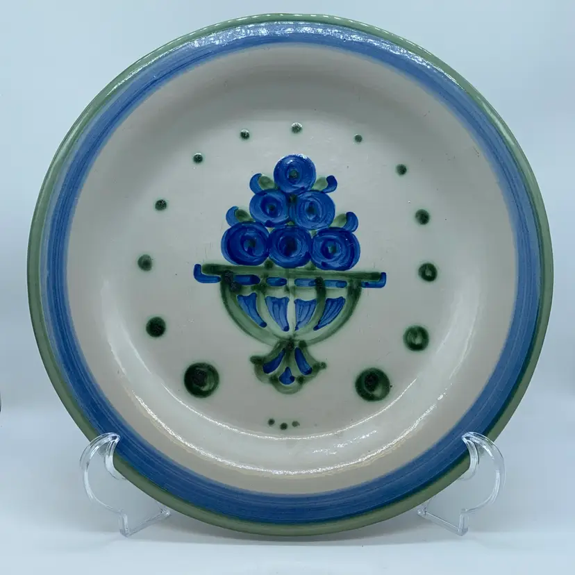#1540 Signed Dinner Plate by M A Hadley in the Bouquet pattern