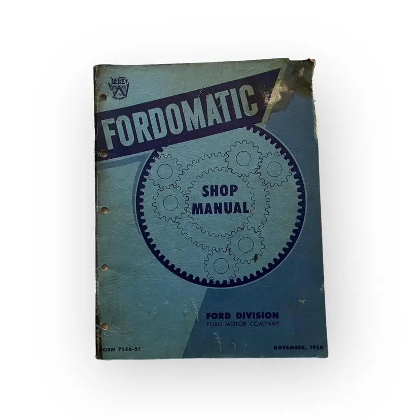 1950 Fordomatic Shop Manual Form 7256-51. 57 Page Booklet