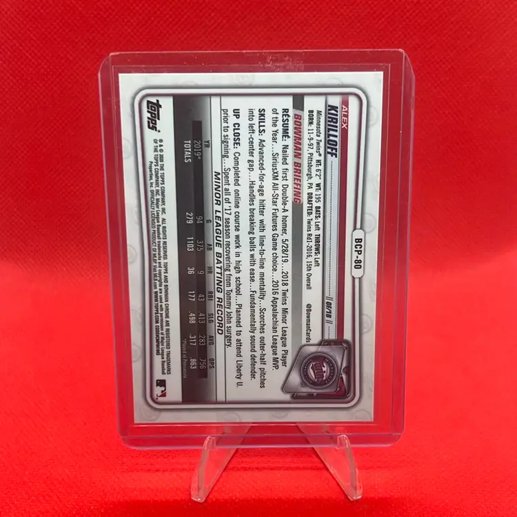 Alex Kirilloff 2020 Bowman Chrome Sapphire Orange /75