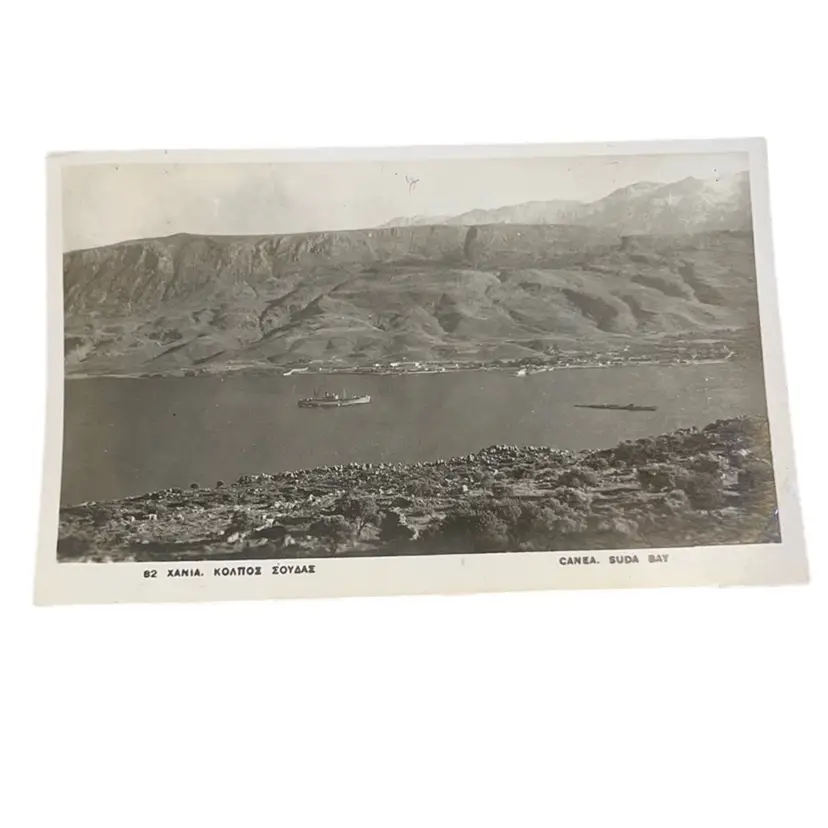 Island Of Crete RPPC Postcard Greek Stamp