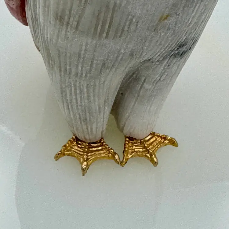 Pink And White Alabaster Penguin figurine