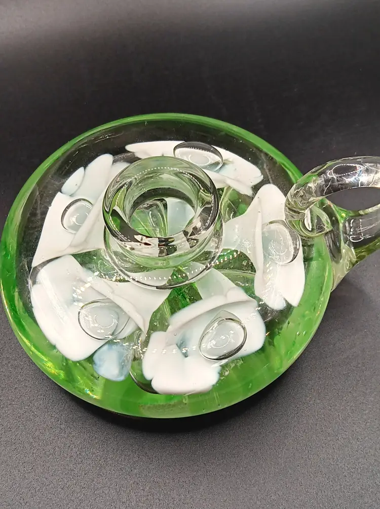 Joe ST. Clair Art Glass Paperweight/Candleholder