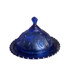 Cobalt Blue, Tiny Lidded
Butter Dish (READ)