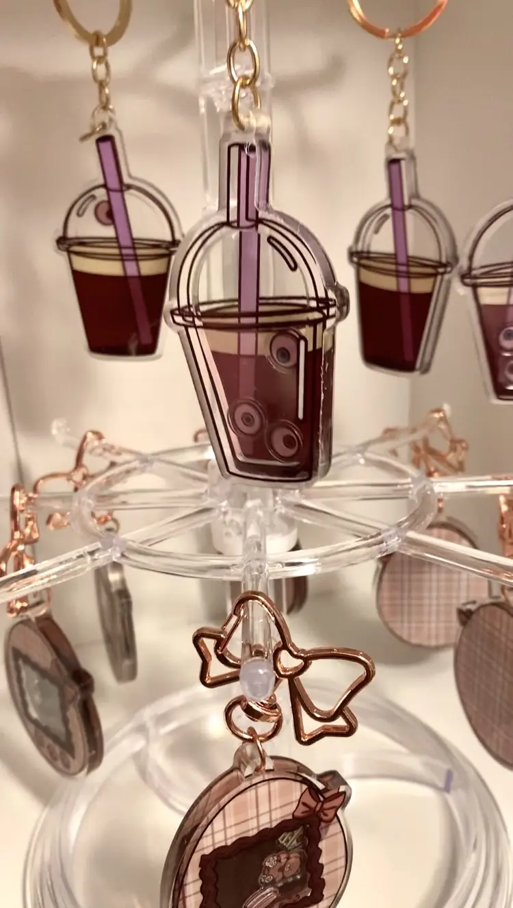 Bloody Boba Acrylic Shaker Keychain