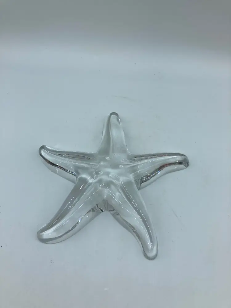 Large Clear Glass Starfish By Baccarat of France