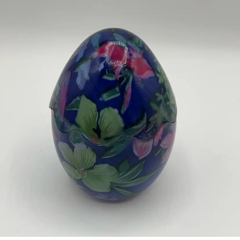 Glass Egg Votive Holder 3.5"Hx2.5"D NOS***Read Description