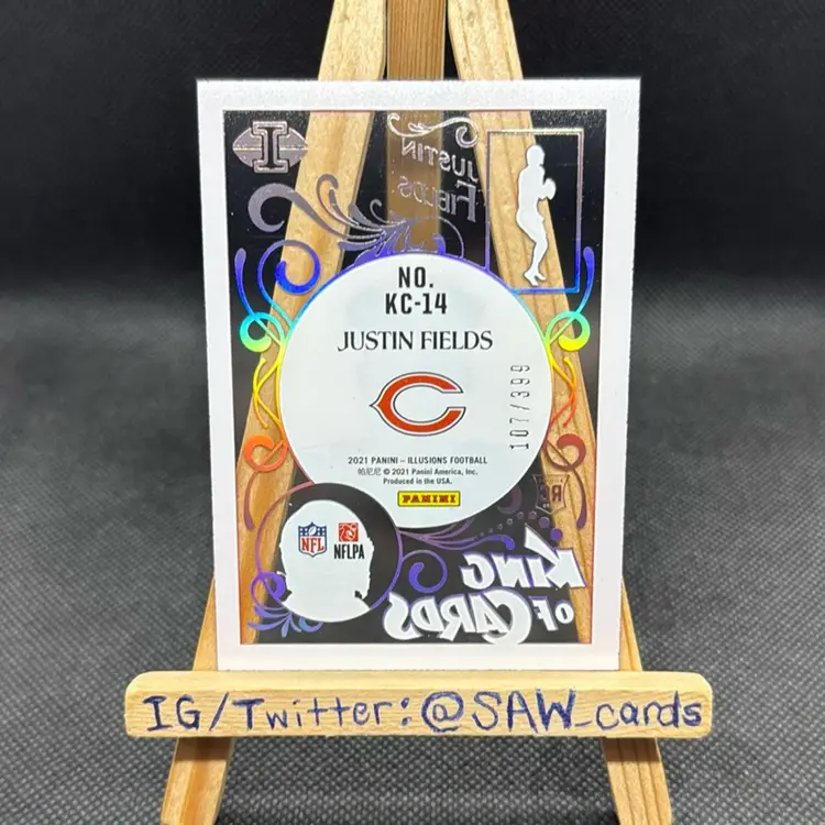 Justin Fields 2021 Illusion King Of Cards /399 New York Jets