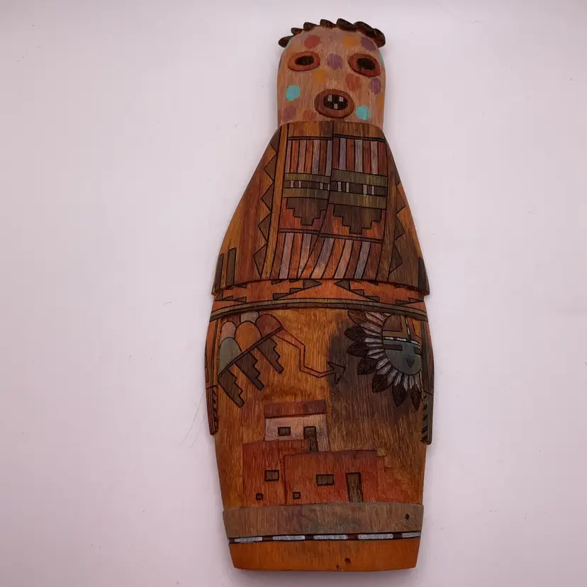 Carved Wood Fetish Folk Art Native American Hopi? ?" SIGNED