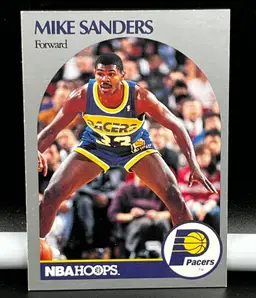1990 NBA Properties Hoops Basketball Trading Card Sports Pacers Mike Sanders #137