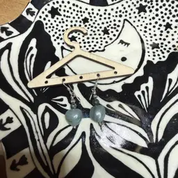 Jade/seraphinite/sterling Silver Earrings