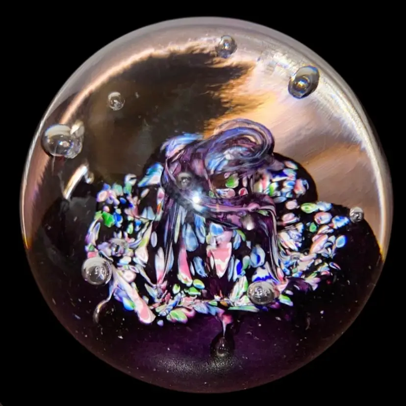 #20- Vintage Caithness Paperweight - Multi-colored