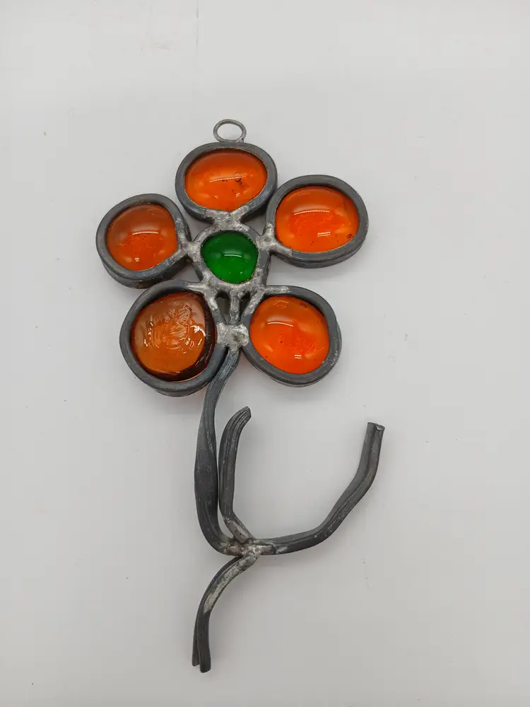 70's Flower Power Stained Glass Suncatcher